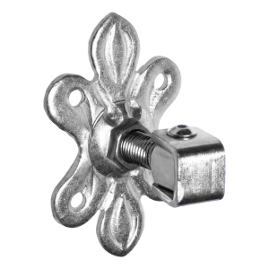 Verstellbares Torscharnier mit dekorativem Schild M20 160×105×6 mm verzinkter Stahl