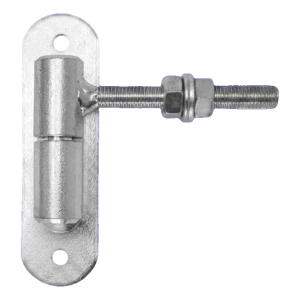 PSG verstellbares Rollenlager-Torband fi24 M12 mit Anschraubplatte 150×40 mm
