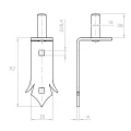 Zierscharnierstift Ø 14 mm für Flügeltore – zum Anschrauben 001-510 (2)