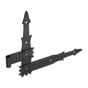 Eckband für Fensterläden links 250 mm Stahl schwarz – dekorativ