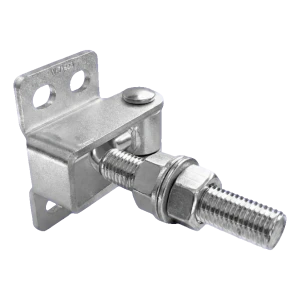 Verstellbares gebogenes Scharnier M16 für Tore und Gartentore – 180° / 125 mm, verzinkt