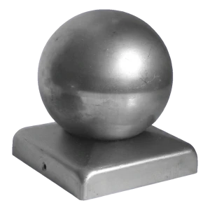 Zaundach aus Stahl mit Kugel ø 50 mm für Pfosten 60×60 mm – verzinkt