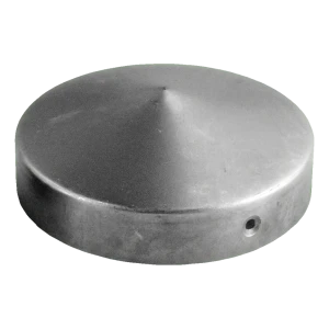 Runder Stahl-Pfostenkappe für Zaunpfosten FI 42 mm – roh