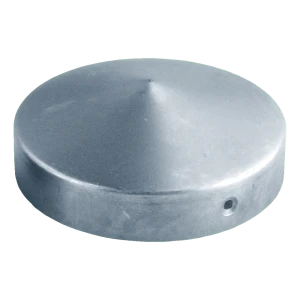 Verzinkter Stahldeckel für runden Zaunpfosten Ø 42 mm