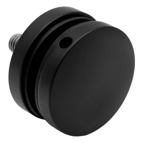 Punkthalterung für Glas 8-17,52 mm Ø 50/8/M10x50 AISI 304 System flach schwarz 000-505 (1)