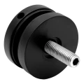 Punkthalterung für Glas 8-17,52 mm Ø 50/8/M10x50 AISI 304 System flach schwarz 000-505 (2)