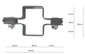 Zwischenbefestigung für Zaunpaneele 40x60 mm schwarz GPV-700-02 (3)