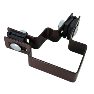 Eckschelle für Zaunpaneele 60x40 braun