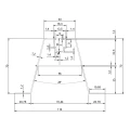 Trapezbrücke Aluminium PV mit EPDM H70 L330 für Trapezblech 001-777 (2)