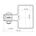 Endschelle für Zaunpaneele 60x40 grün GPV-700-13 (3)