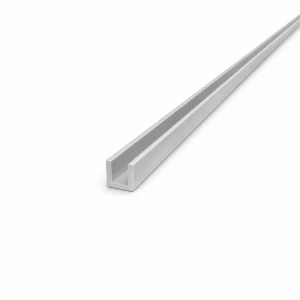 Aluminiumkanal EN AW-6060 C/U-Profil 12×12×2 mm, Länge 2000 mm