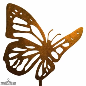 Gartendekoration – Rostiger Schmetterling aus Corten-Stahl XL 19×99 cm