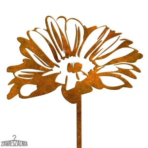 Zawieszalnia – Gartendekoration rostiges Gänseblümchen aus Cortenstahl XL 21×93 cm