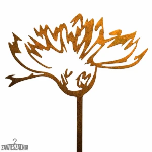 Zawieszalnia – Gartendekoration aus Cortenstahl Rostiges Kornblume XL am Stab