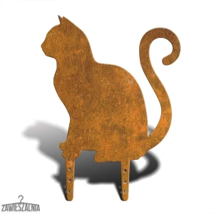 Zawieszalnia – Gartenvogelspeicherschreck Sitzende Katze L 38 cm, Stahl 2 mm