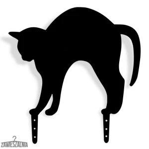 Zawieszalnia – Garten-Vogelscheuche Stahl Katze mit Buckel L 38×36 cm