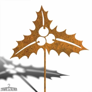 Zawieszalnia – Gartendekoration rostiger Stechpalme XL 92 cm aus Cortenstahl