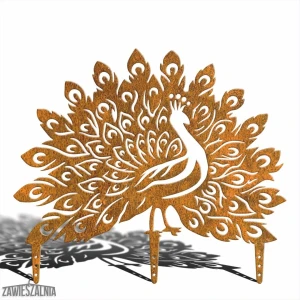 Gartenaufsteller – Gartendekoration Pfauenschwanz XL aus Cortenstahl 60×52 cm