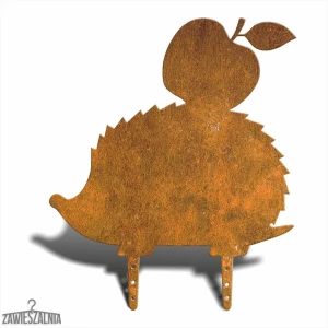 Vogelscheuche Gartendekoration Igel L 43×37 cm – Dekoration aus rohem Corten-Stahl