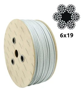 Verzinktes Stahlseil Ø8,0 mm 6×19 mit Faserseele FC – Verkauf nach Metern