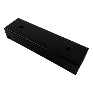 U-Profil für Zaunsockelplatten 200×55 mm schwarz – stählerne Verbindungshalterung