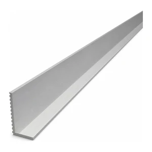 Ungleichschenkliger geriffelter Aluminiumwinkel 40×20×2,6 mm – L-Profil, Länge 2000 mm