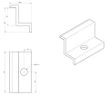 Seitenklemme H30 schwarz eloxiert – PV-Endklemme L50 PV-03-02 (2)