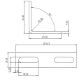 Verstellwinkel 65x65 mm Edelstahl 1.4016 M10 PV-08-28 (3)