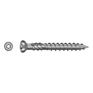 TOBSTEEL Terrassenschraube Quadra-Speed ART. 9001 Edelstahl C1 – 5,0 x 60 mm TX25