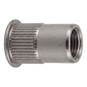 Blindnietmutter Edelstahl A2 M6×14 mm – kleiner Senkkopf, gerändelter Schaft – Karton mit 250 Stück