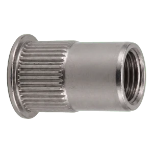 Blindnietmutter Edelstahl A2 M8×15,5 mm – kleiner Senkkopf, gerändelter Schaft – Karton à 250 Stück