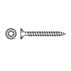 Spanplattenschraube Edelstahl A2 TX25 5,0×30 mm – Senkkopf, Vollgewinde – Karton 500 Stk.