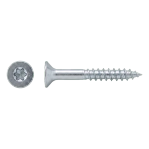 Spanplattenschraube Edelstahl A2 TX25 6,0×50 mm – Senkkopf, Teilgewinde – Karton à 100 Stk.