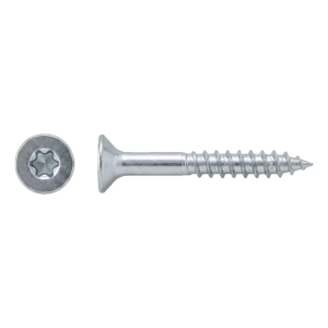 Spanplattenschraube Edelstahl A2 TX25 6,0×40 mm – Senkkopf, Teilgewinde – Karton 100 Stk.