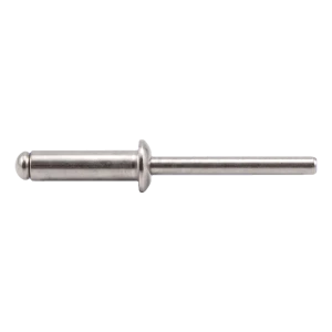 Blindniet, Flachrundkopf Edelstahl A2/A2 ISO 15983 3,0×10 mm – Flachkopf, offen – Karton à 500 Stk.