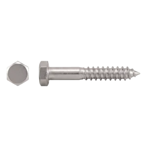 Sechskant-Holzschraube Edelstahl A2 DIN 571 12×80 mm – Karton 50 Stk.