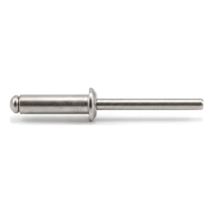 Blindniet, Flachrundkopf Edelstahl A2/A2 ISO 15983 3,2×12 mm – Flachkopf, offen – Karton à 500 Stk.