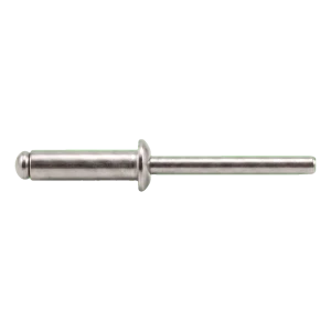 Blindniet, Flachrundkopf Edelstahl A2/A2 ISO 15983 4,0×16 mm – Flachkopf, offen – Karton à 500 Stk.