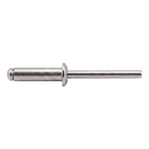 Blindniet, Flachrundkopf, Edelstahl A2/A2 ISO 15983 4,0×18 mm – Flachkopf, offen – Karton 500 Stk.