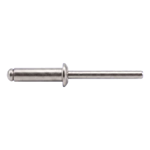 Blindniet, Flachrundkopf Edelstahl A4/A4 ISO 15983 4,0×12 mm – Flachkopf, offen – Karton mit 500 Stück