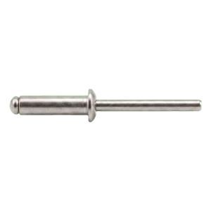 Blindniet, Flachrundkopf Edelstahl A2/A2 ISO 15983 6,0×12 mm – offene Ausführung – Karton mit 250 Stück