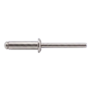 Blindniet, Flachrundkopf Edelstahl A2/A2 ISO 15983 6,0×10 mm – offene Bauform – Karton à 250 Stück