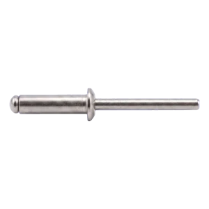 Blindniet, Flachrundkopf Edelstahl A2/A2 ISO 15983 3,0×12 mm – Flachkopf, offen – Karton 500 Stk.