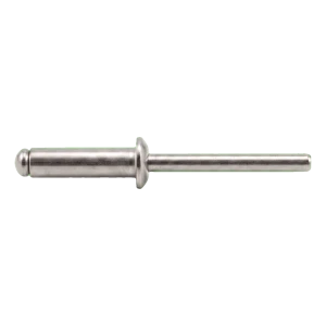 Blindniet, Flachrundkopf Edelstahl A2/A2 ISO 15983 3,0×8 mm – Flachkopf, offen – Karton 500 Stk.