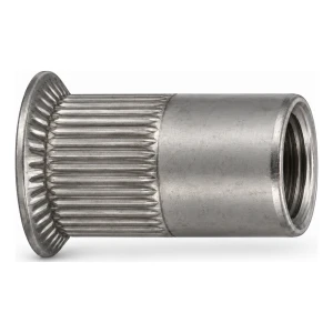 Blindnietmutter Edelstahl A2 M10×21 mm – Senkkopf, gerändelter Schaft – Karton mit 250 Stück