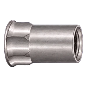Blindnietmutter Edelstahl A2 M8×17 mm – kleiner Senkkopf, teilweise Sechskantschaft – Karton à 250 Stk.
