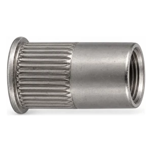 Blindnietmutter Edelstahl A4 M10×19,5 mm – kleiner Senkkopf, gerändelter Schaft – Karton 250 Stück
