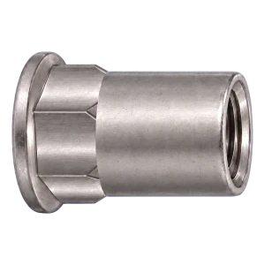 Blindnietmutter Edelstahl A2 M8×17,5 mm – Flachkopf, Halbsechskantschaft – Karton à 250 Stück