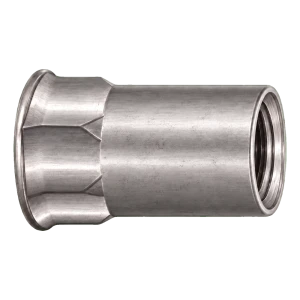 Blindnietmutter Edelstahl A4 M8×17 mm – kleiner Kegelkopf, Schaft teilweise sechskant – Karton 250 Stk.