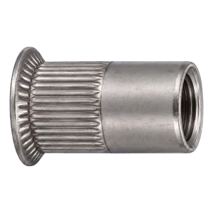Blindnietmutter Edelstahl A2 M5×13,5 mm – Kegelkopf, gerändelter Schaft – Karton à 250 Stück